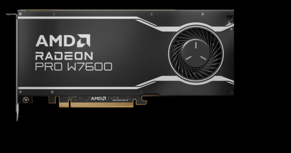 AMD's Radeon PRO W7600 workstation graphics cards.