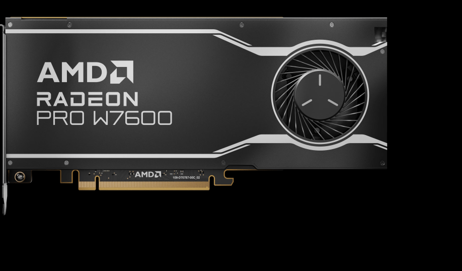 AMD's Radeon PRO W7600 workstation graphics cards.