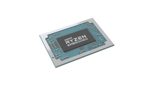 Chip shot of AMD Ryzen Embedded R2000 Series processors.