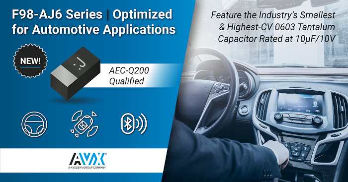 AVX F98-AJ6 automotive tantalum capacitors