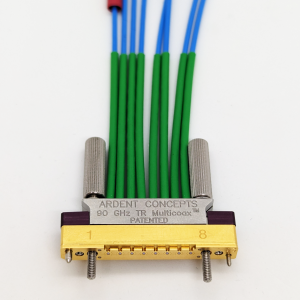 Amphenol Ardent Concepts' TR90 multicoax connector.