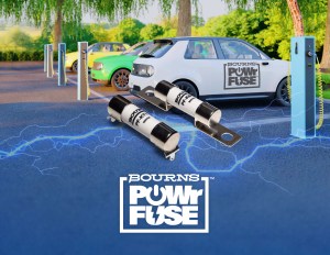 Bourns' POWrFuse Model PF-K high-power fuse series for EVs and HEVs.