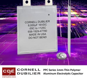 CDE PPC Series of ultra-thin polymer aluminum electrolytic capacitors 2020 Product of the Year winner