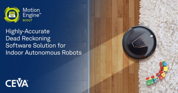 Ceva MotionEngine Scout dead reckoning software for indoor robot navigation systems 