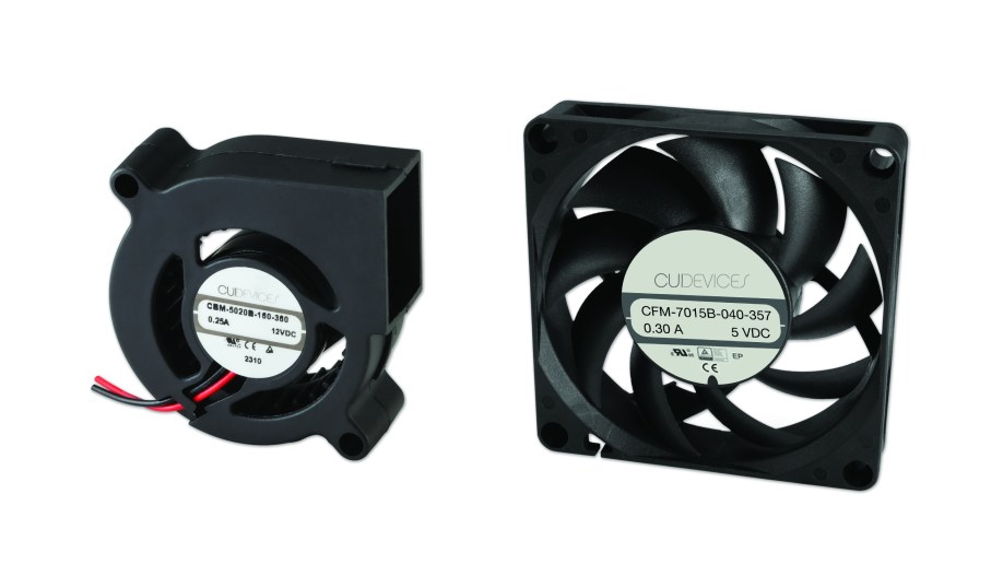 CUI Devices' DC fans and centrifugal blowers.