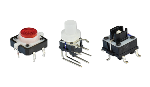 CUI Devices' illuminated tactile switches.