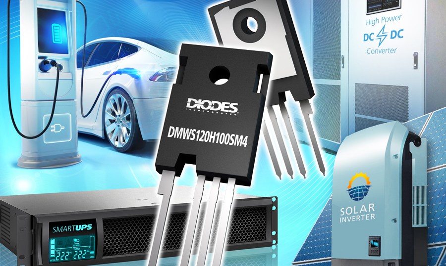 Diodes Inc.'s DMWS120H100SM4 SiC MOSFET.