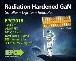 EPC's new EPC7018 rad-hard GaN transistor (FET).