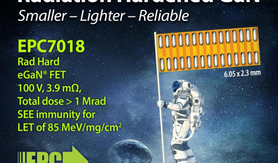 EPC's new EPC7018 rad-hard GaN transistor (FET).