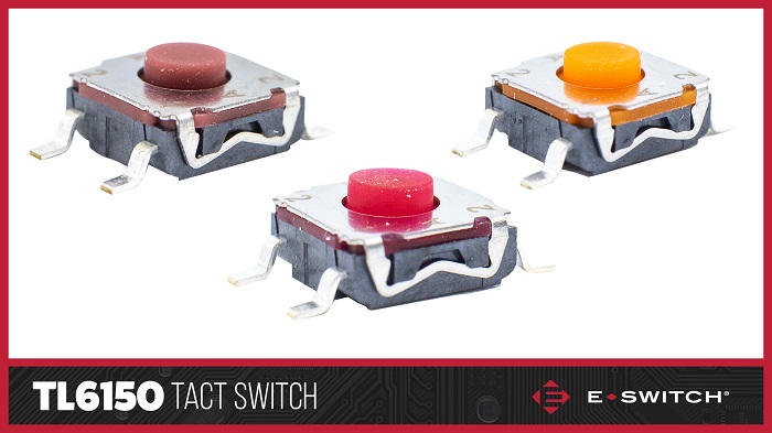 E-Switch TL6150 tactile switches (actuation force by colors)