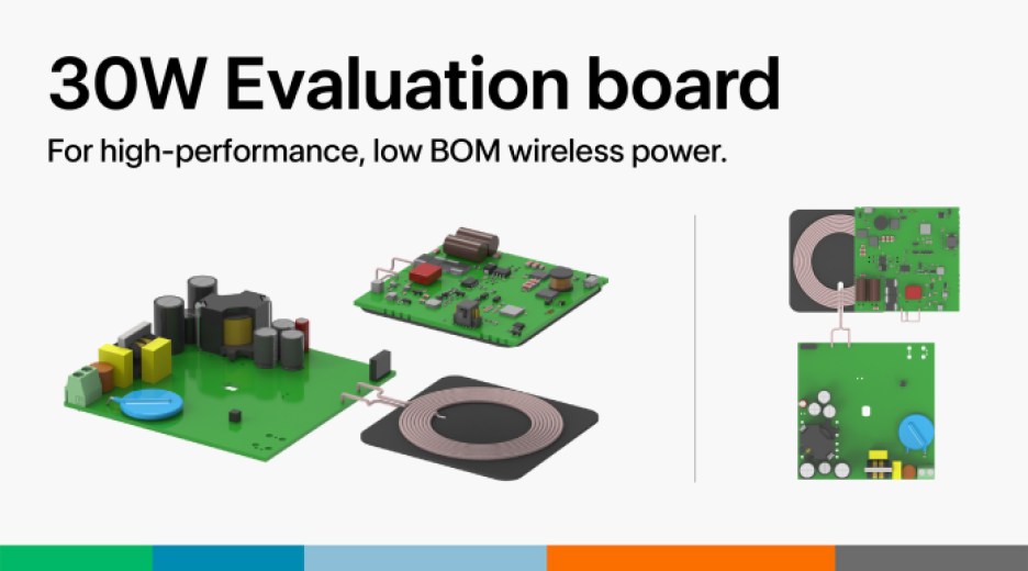 Eggtronic's 30-W wireless charger evaluation board.