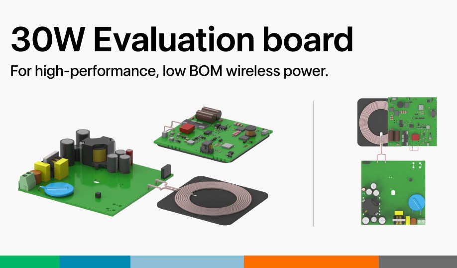 Eggtronic's 30-W wireless charger evaluation board.