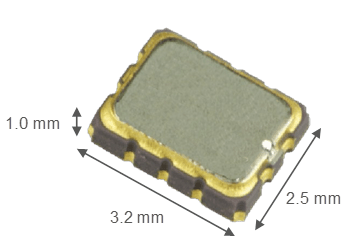 Shows the dimensions of the Epson RA and RX RTC module families.