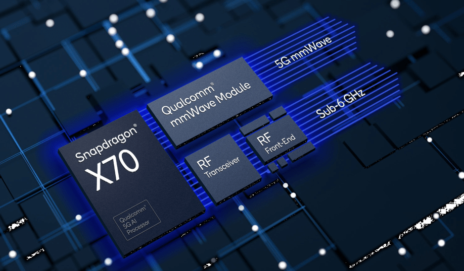 Qualcomm’s Snapdragon X70 RF modem.