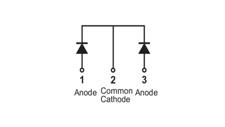 Schottky diode rectifier schematic.