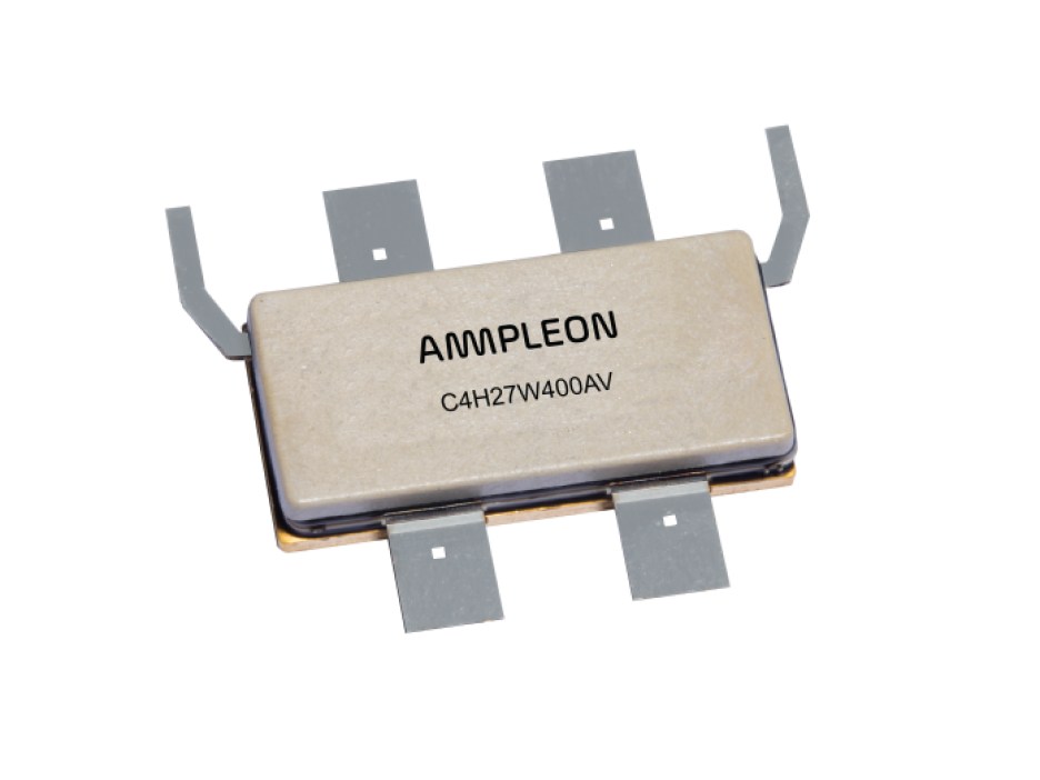 Ampleon’s C4H27W400AV GaN power transistor.