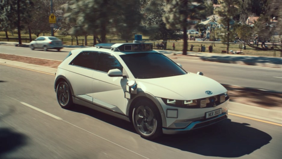 Hyundai’s IONIQ 5 robotaxi with LiDAR, radar, and cameras.