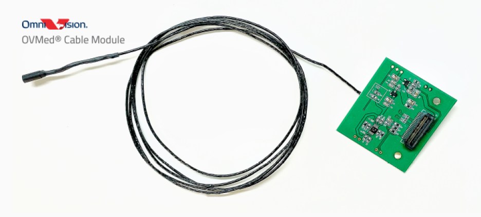 Omnivision's OVMed cable module for disposable endoscopes.