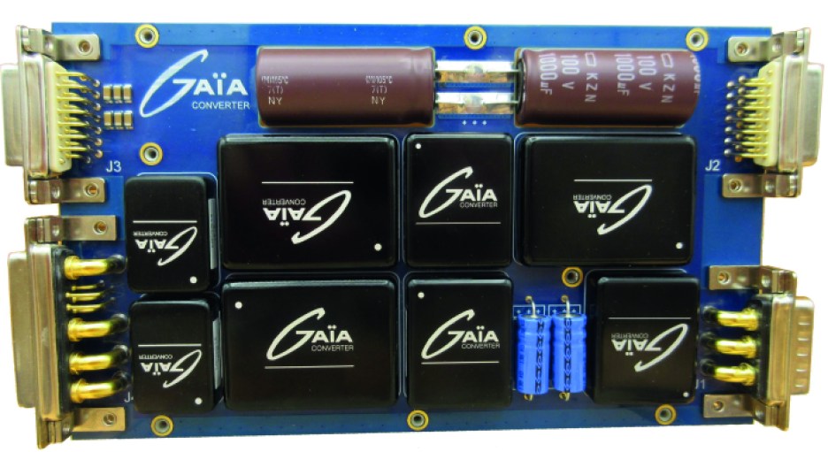 GAIA Converter's GRD-12 reference design board using its converter modules.