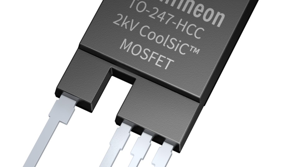 Infineon's 2,000-V CoolSiC MOSFETs in a TO-247PLUS-4-HCC package.