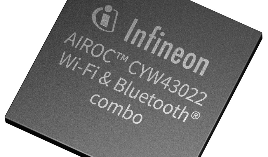 Infineon's AIROC CYW43022 Wi-Fi + Bluetooth combo chip.