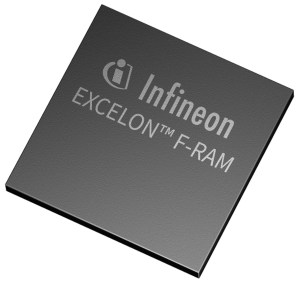 Infineon's EXCELON F-RAM memory device for automotive data logging.