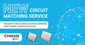 Kyocera AVX's online circuit matching tool service for matching crystal timing devices to ICs.