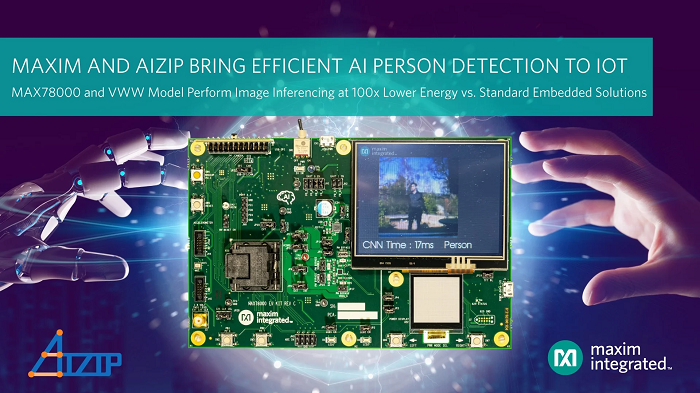 Maxim Integrated & Aizip MAX78000 IoT person-detection solution eval kit