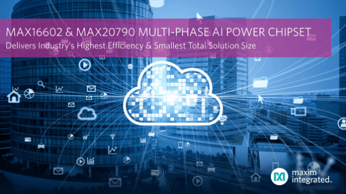 Maxim Integrated MAX16602 and MAX20790 AI power chipset