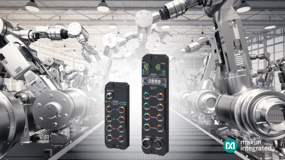 Omron’s NXR-Series IO-Link controller and IO-Link I/O hub with the MAX14918, MAX14827A, and MAX14912/15 for intelligence at the factory edge systems