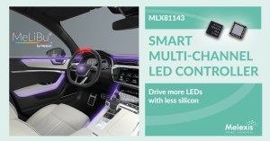 The Melexis MLX81143 automotive LED driver for animated lighting.