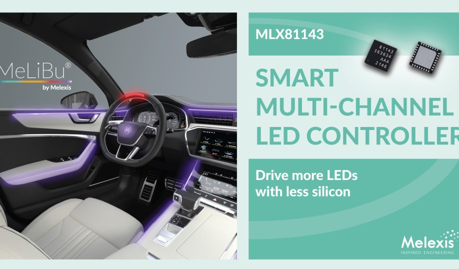 The Melexis MLX81143 automotive LED driver for animated lighting.