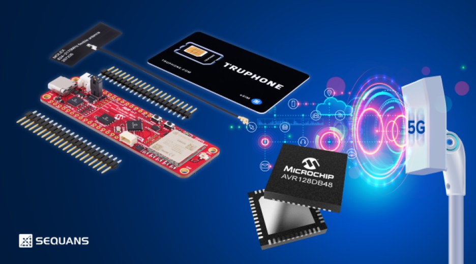 Microchip’s AVR-IoT cellular mini development board.