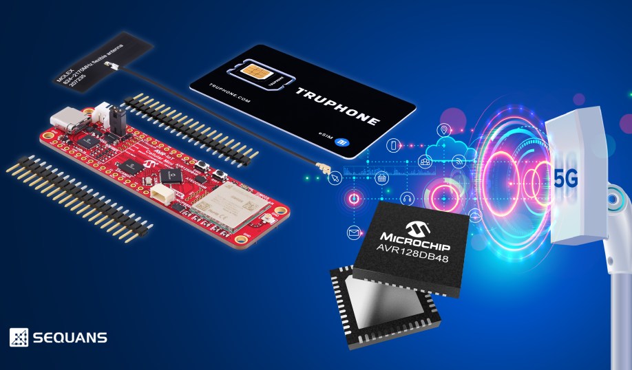 Microchip’s AVR-IoT cellular mini development board.