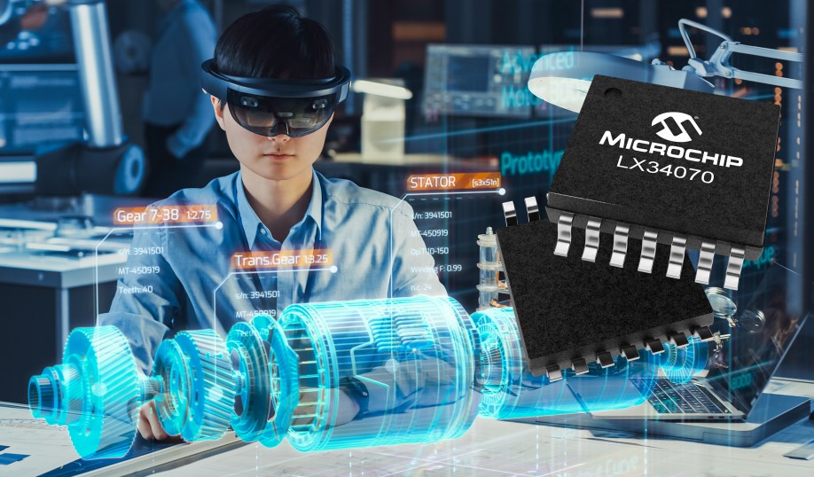 Microchip Technology's LX34070 inductive position sensor.