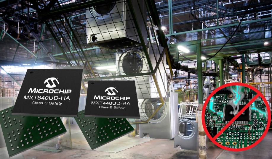 Microchip MXT448UD-HA and MXT640UD-HA maXTouch touchscreen controllers for home appliances