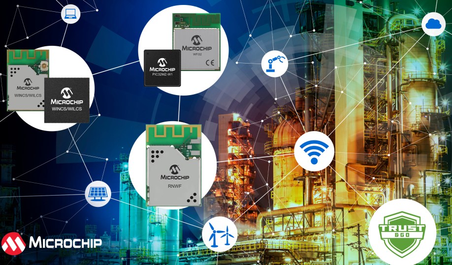 Microchip's Wi-Fi product expansion includes MCUs, network and link controllers, and plug-and-play modules.