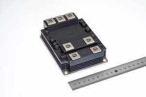 Mitsubishi Electric’s SBD-embedded SiC MOSFET module.