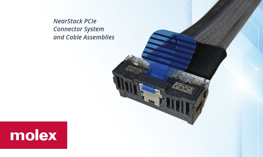 Molex's NearStack PCIe connector and cable solution.