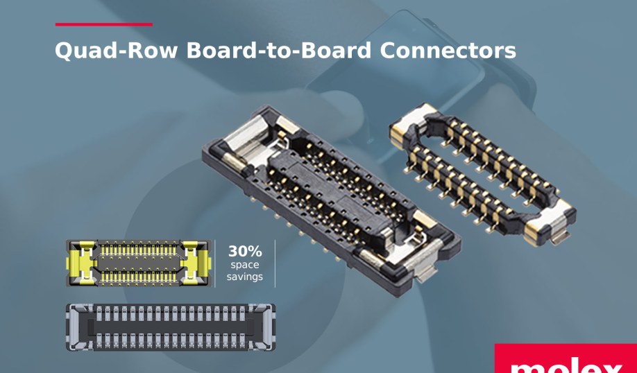 Molex's quad-row board-to-board connectors.