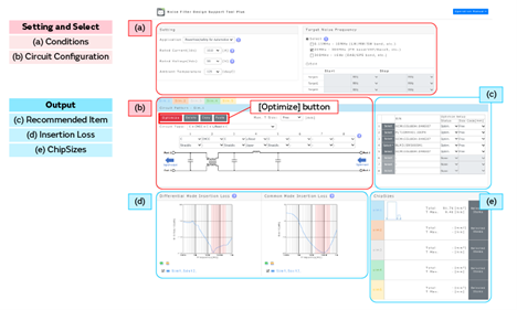 Murata advanced noise filter design support tool