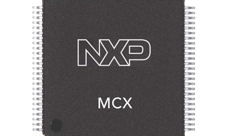 Chip shot of NXP MCX family of MCUs.