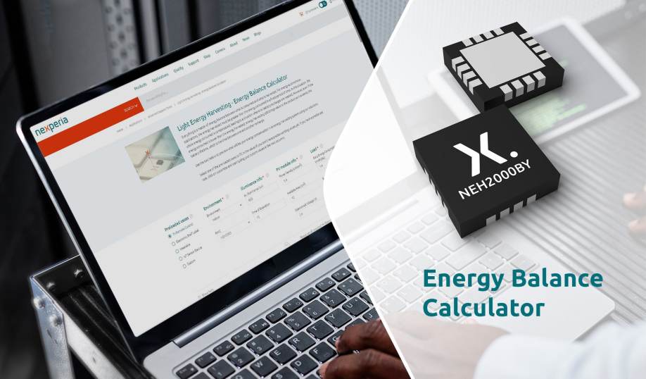 Nexperia's Energy Balance Calculator for energy-harvesting PMICs.