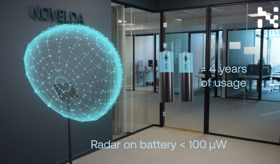 Novelda's UWB radar sensor operates on batteries with a low power consumption of less than 100 µW.