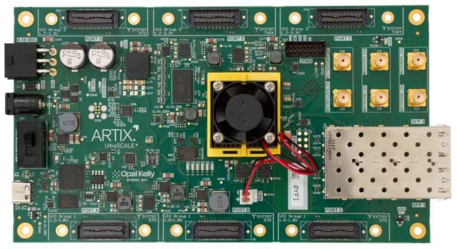 Opal Kelly XEM8320 development board for Xilinx Artix UltraScale+ FPGA