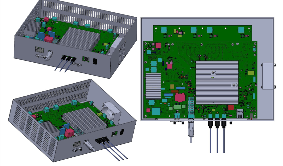 Picocom's and TI's 5G O-RAN reference design board (CAD images).