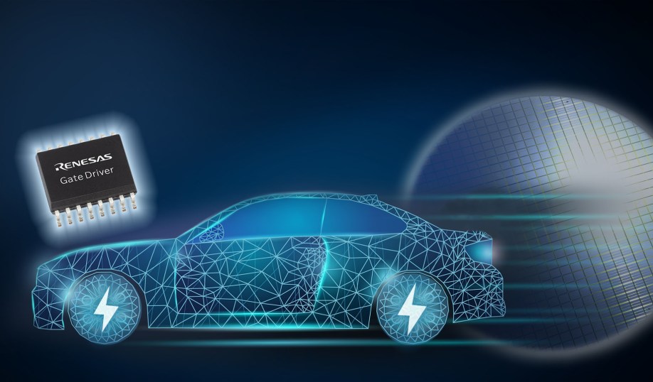 Renesas Electronics' RAJ2930004AGM gate driver IC for electric vehicle batteries.