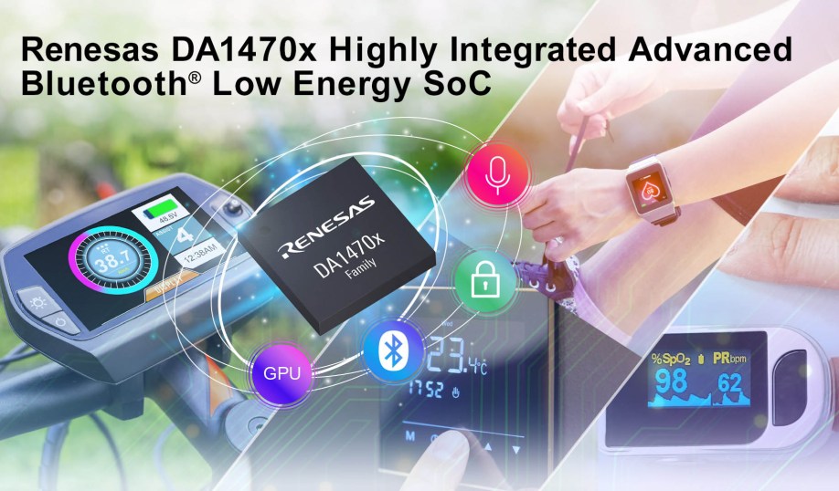 Applications of Renesas SmartBond DA1470x Bluetooth LE wireless SoC.