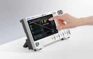 Rigol's DHO800 portable oscilloscope.