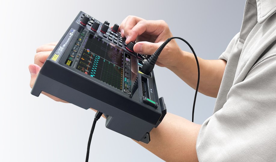 Rigol's DHO900 portable oscilloscope.